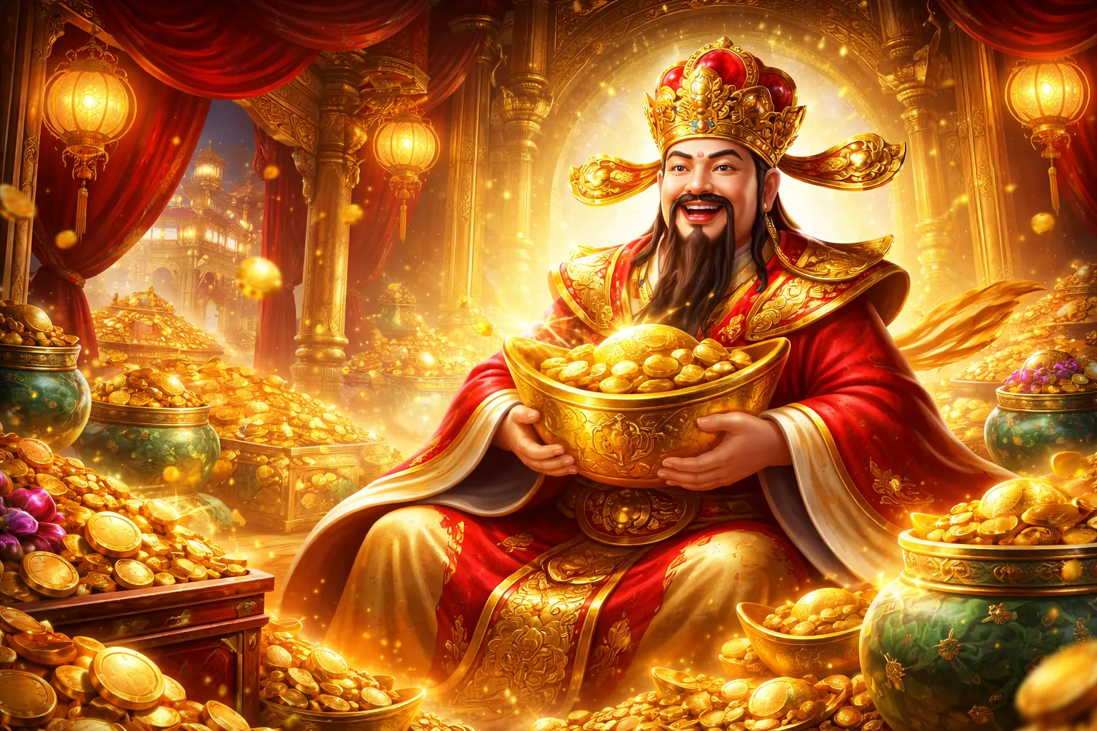 Biểu ngữ khuyến mãi 7clubs app ios với các ưu đãi hấp dẫn trên nền xanh lá và vàng kim, thể hiện sự giàu có và may mắn.